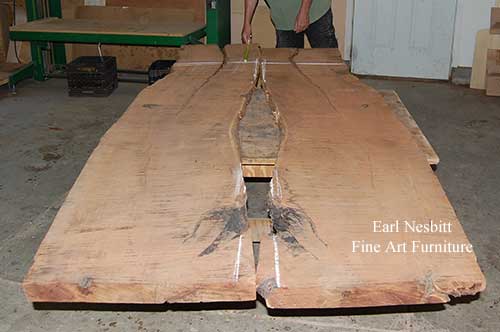 marking up the raw mesquite boards marking up the raw mesquite boards